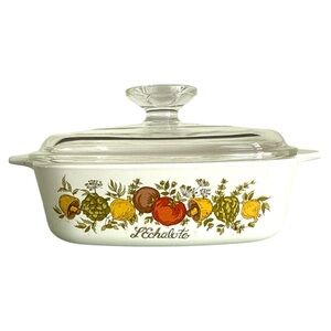 Vintage Corning Ware Spice of Life L’Echalote 1 QT Casserole With Lid